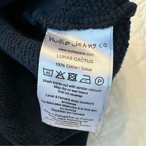 Nudie Jeans Lukas Cactus Crewneck Mens XL Long Sleeve Terry Crew - Picture 11 of 12